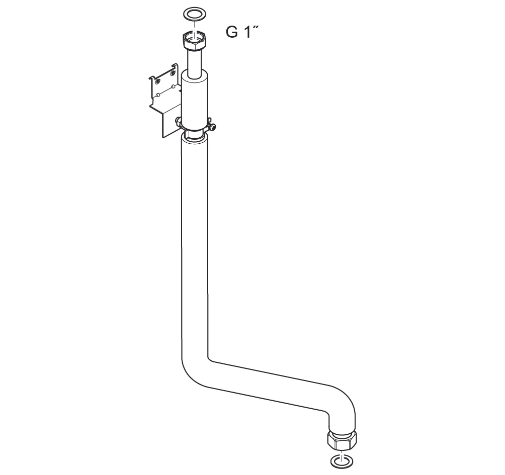 Vaillant Aansluitset externe sanitaire omlooppomp inox tank (excl pomp) vaillant 8000018644