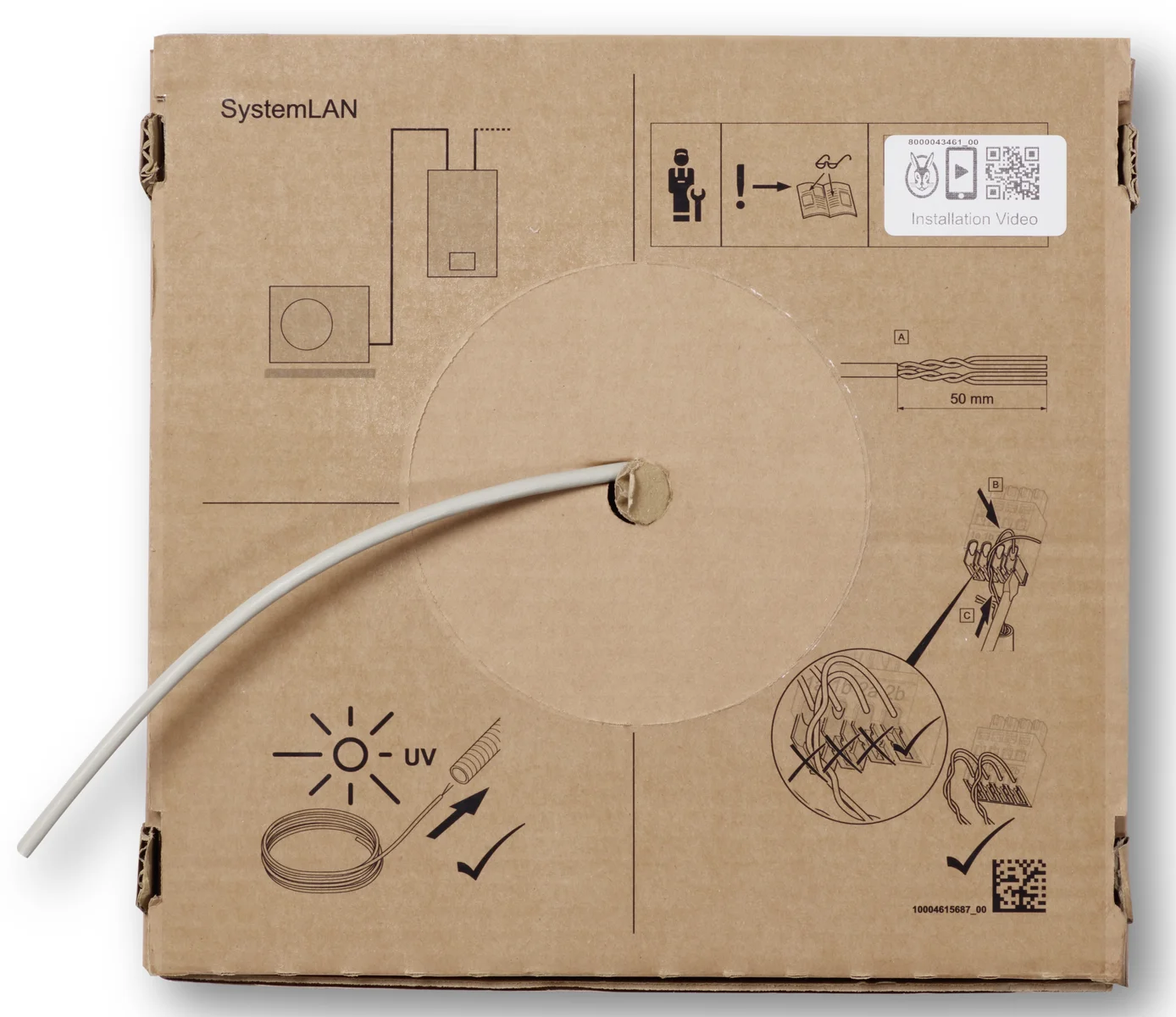 Vaillant SystemLAN ethernetkabel L:100 m vaillant 8000038156