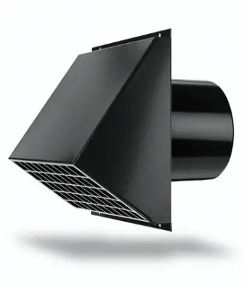Vasco 11VE42325 Vasco WTW ventilatie geveldoorvoer 255/200 mm - zwart