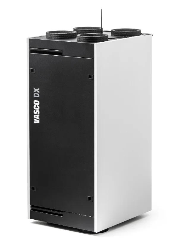 Vasco WTW-unit Vasco DX 6 6 600m3/h D=180mm 4 bovenaansluitingen 11VE00043