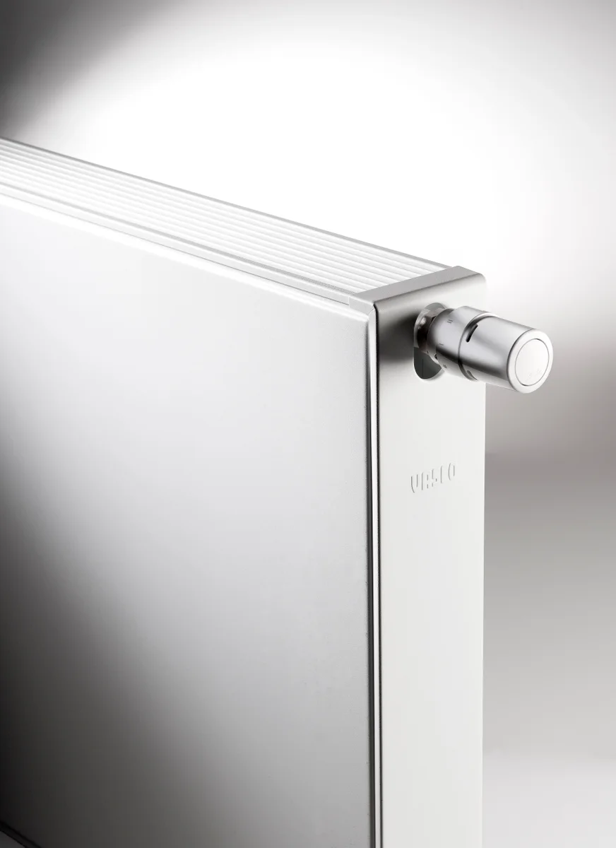 Vasco Paneelradiator Vasco Flatline 22 HxL=600x1400mm 2299W (75/65/20) wit RAL0600 , aansluiting: rechts / midden 108F2260140190
