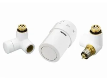 Vasco Vasco ventielset 1-8 + thermostaatkop haaks links WIT 118210100009016