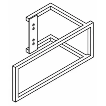 Vasco Rechthoekige beugel beams 286mmx110mm S600 Alu Vasco 118370200000600