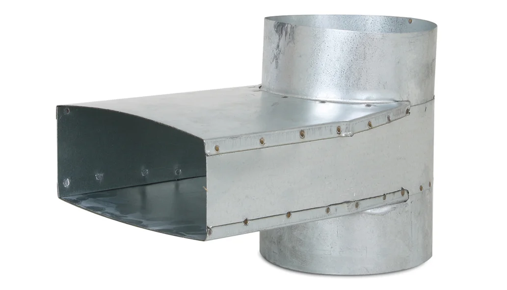 Vent-Axia Verloopstuk vierkant op rond Vent-Axia Flat Duct System Galva Ø160mm kunststof 220x80mm TRB2 BCLS992160