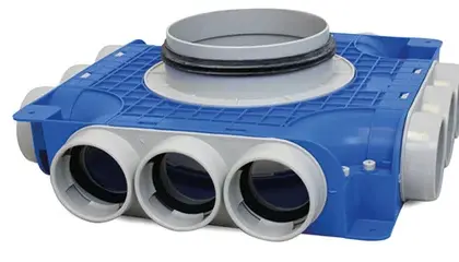 Vent-Axia Verdeelbox ventilatie Vent-Axia Uniflexplus+ Ø180mm kunststof 4x90mm 2005000087