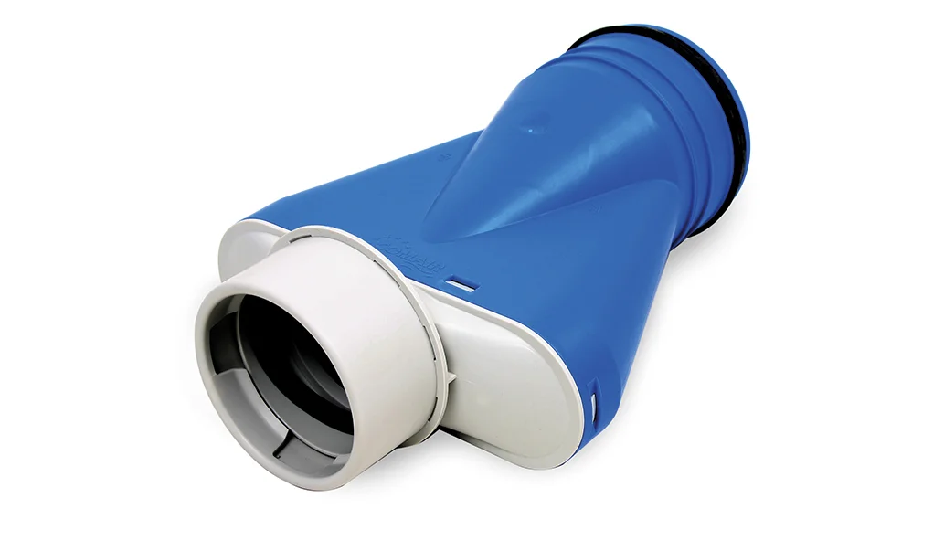 Vent-Axia Verloopstuk vierkant op rond Vent-Axia Uniflexplus+ Ø125mm kunststof 90 2005000141