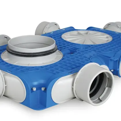 Vent-Axia Verdeelbox ventilatie Vent-Axia Uniflexplus+ Ø160mm kunststof 6x90mm 2005000222