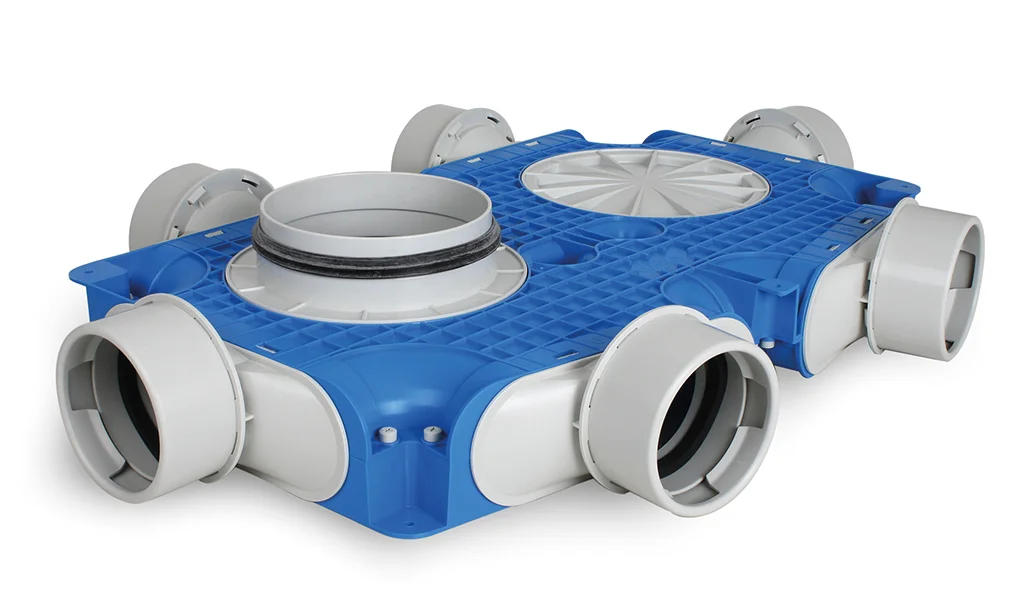 Vent-Axia Verdeelbox ventilatie Vent-Axia Uniflexplus+ Ø160mm kunststof 6x90mm 2005000222