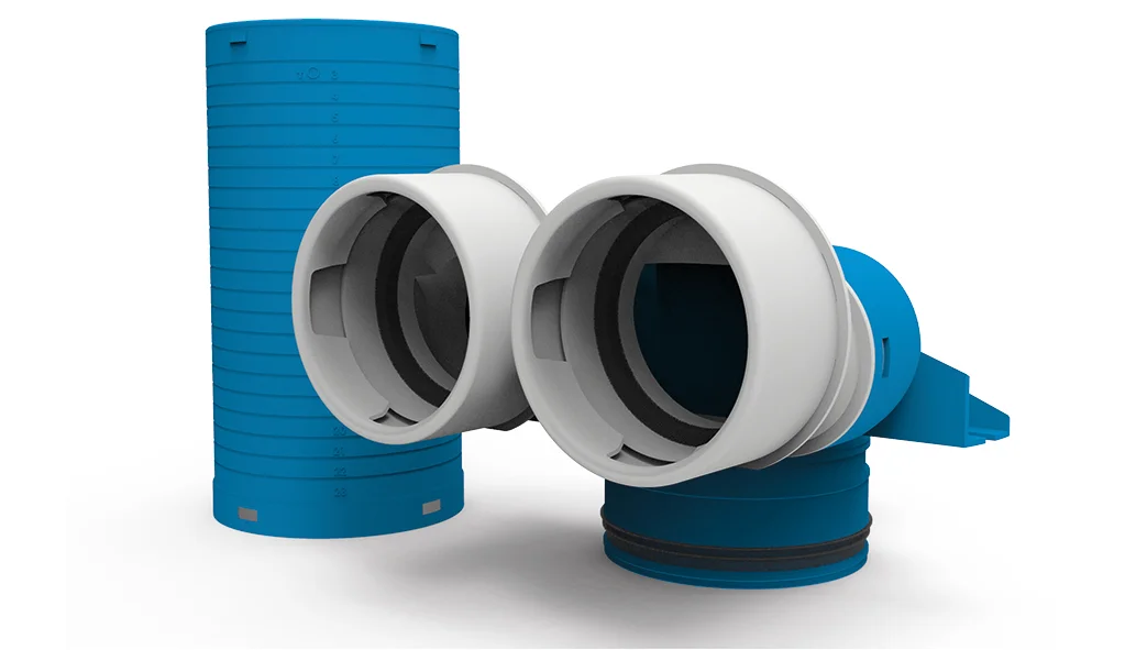 Vent-Axia Ventielcollector Vent-Axia Uniflexplus+ 2xØ90mm rond 90 2005000462