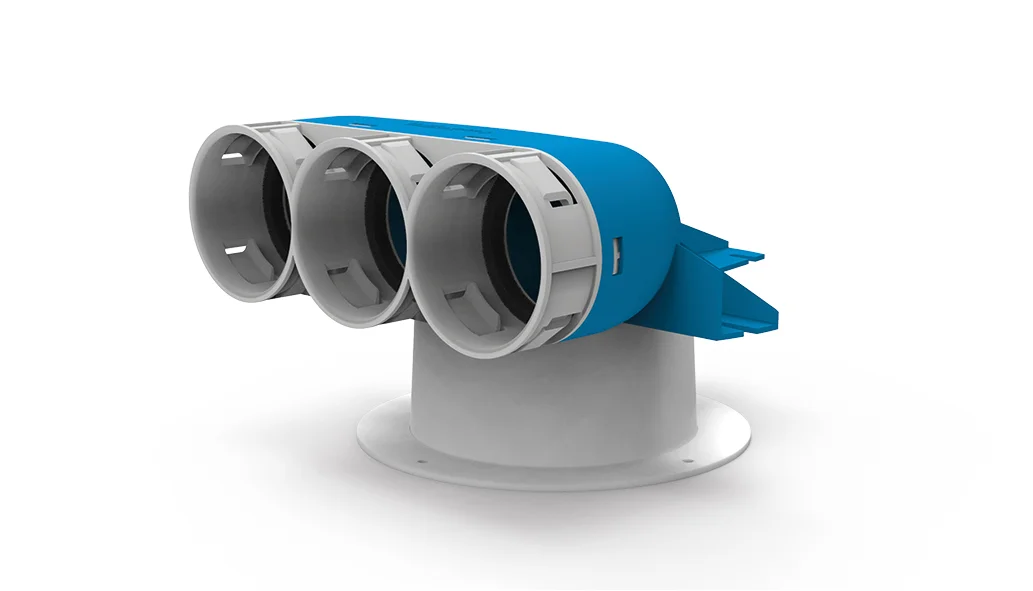 Vent-Axia Ventielcollector Vent-Axia Uniflexplus+ 3xØ69mm rond 69 2005000470
