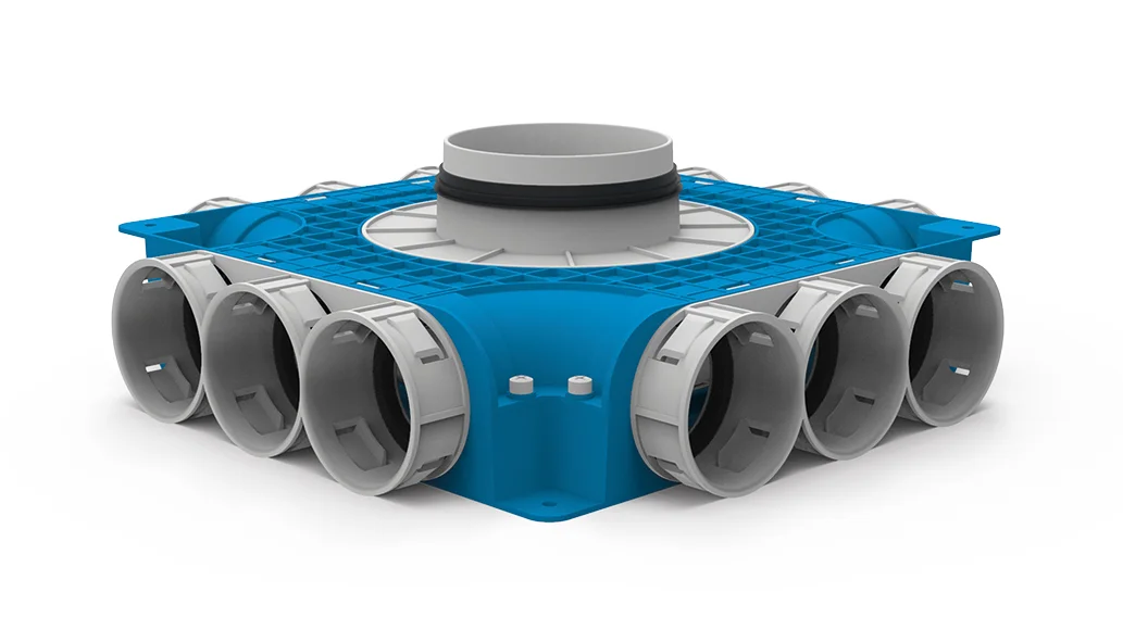 Vent-Axia Ventielcollector Vent-Axia Uniflexplus+ 3xØ69mm rond 69 2005000486