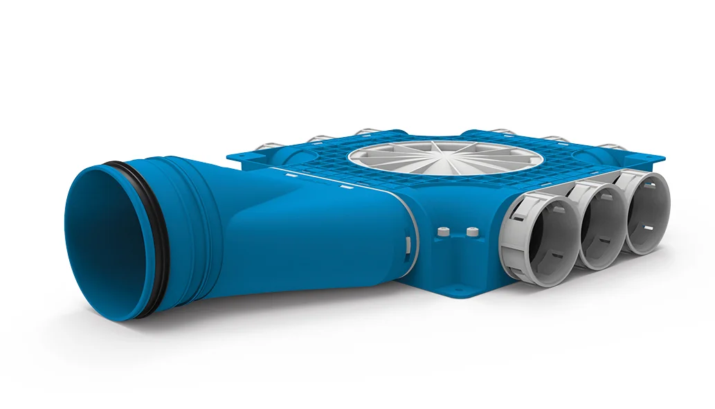 Vent-Axia Verdeelbox ventilatie Vent-Axia Uniflexplus+ Ø125mm kunststof 9x69mm 2005000500
