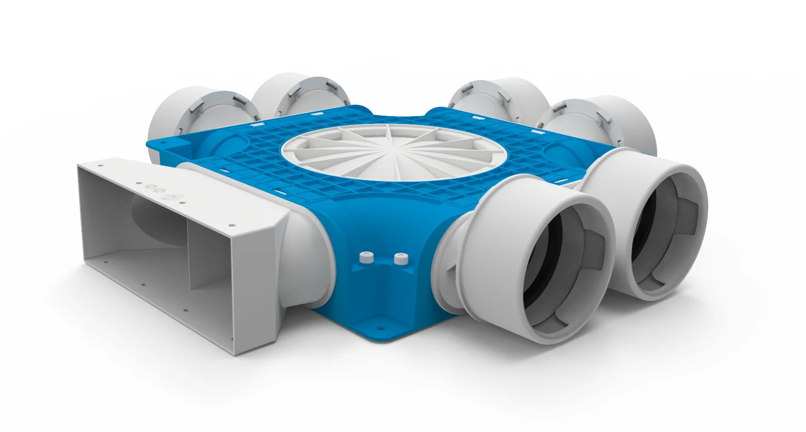 Vent-Axia Verdeelbox ventilatie Vent-Axia Uniflexplus+ Ø220mm kunststof 6x90mm 2005000533