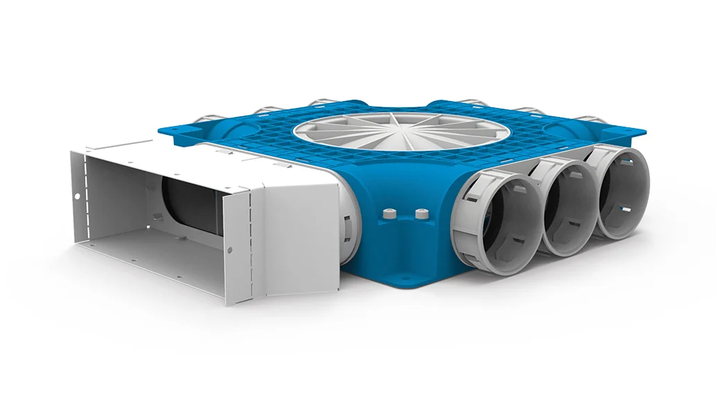 Vent-Axia Verdeelbox ventilatie Vent-Axia Uniflexplus+ Ø220mm kunststof 9x69mm 2005000537