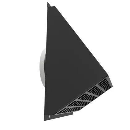 Vent-Axia Buitenluchtrooster Vent-Axia MR rechthoekig Ø200mm aluminium zwart 347x276mm 200 Z 3007002311