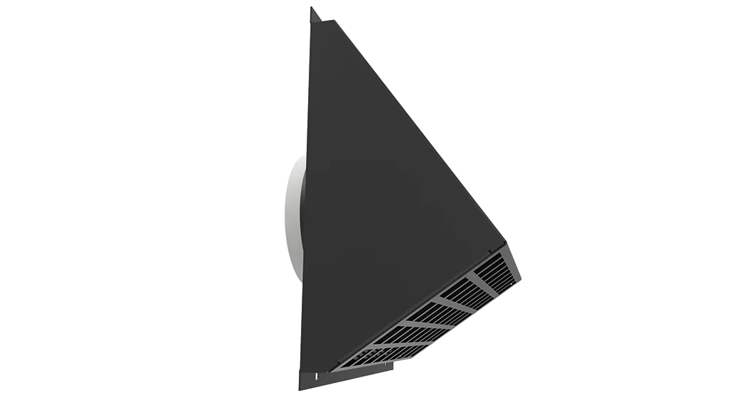 Vent-Axia Buitenluchtrooster Vent-Axia MR rechthoekig Ø200mm aluminium zwart 347x276mm 200 Z 3007002311