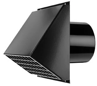 Ventiklima Buitenluchtrooster Ventiklima BM WTW300 rechthoekig Ø180mm aluminium zwart 298x310mm 100064570900