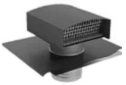 Ventiline Dakdoorvoer rond luchtkanaal Ventiline kunststof Ø150mm H200mm zwart 100064509400
