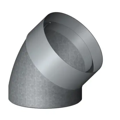 Ventiline Bocht rond luchtkanaal Ventiline BM WTW 150mm 45° met overschuifprofiel 100064569400