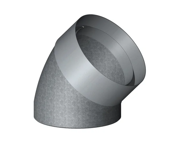 Ventiline Bocht rond luchtkanaal Ventiline BM WTW 150mm 45° met overschuifprofiel 100064569400