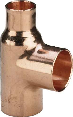 Viega Koper soldeer verloop T-stuk FFF 22 x 15 x 22 mm 100445