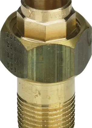 Viega 101558 Viega Brons soldeer 3-delige koppeling conisch dichtend MF 22 x 3/4 M