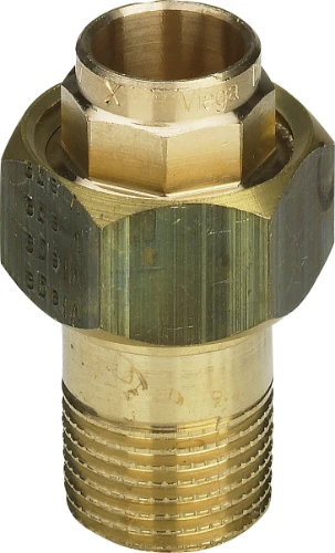 Viega 101558 Viega Brons soldeer 3-delige koppeling conisch dichtend MF 22 x 3/4 M