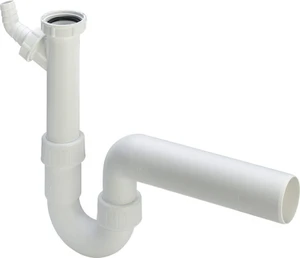 Viega Universal PP enkele buissifon met WMA 6/4 x 40 mm - wit - afvoer horizontaal 102449
