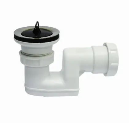 Viega Universal PP douchesifon met afvoerplug 6/4 x 70 mm - 40 mm - wit kunststof - met stop 104030