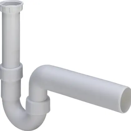 Viega 105716 Viega Universal PP enkele buissifon 6/4 x 40 mm - wit - afvoer horizontaal