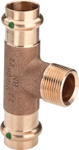 Viega 194123 Viega Profipress verloop T-stuk met buitendraad FMF 22 x 3/4 M x 22 mm