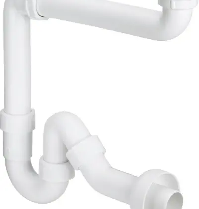Viega 307721 Viega Universal PP enkele buissifon 5/4 x 40 mm - wit kunststof
