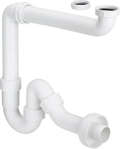 Viega Universal PP enkele buissifon 5/4 x 40 mm - wit kunststof 307721