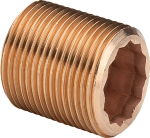 Viega brons doorloop nippel met imbus MM 3/4 x 60 mm 319298