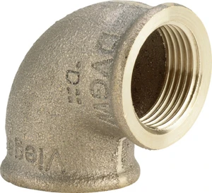 Viega brons verloop knie 90° FF 3/4 x 1/2 320669
