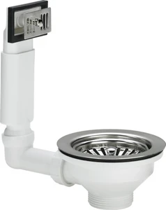 Viega afvoerplug met overloop voor spoeltafel 6/4 x 114.5 mm - chroom 325107