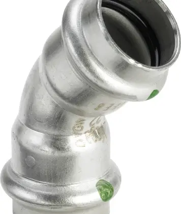 Viega 435806 Viega Sanpress Inox bocht 45° FF 28 x 28 mm