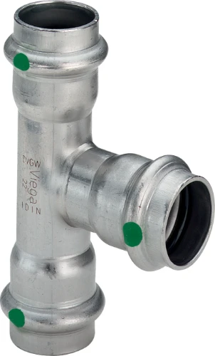 Viega Sanpress Inox verloop T-stuk FFF 42 x 35 x 42 mm 435837
