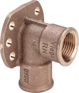 Viega 441449 Viega brons muurplaat 90° FF 3/4