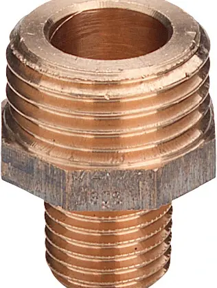 Viega 458843 Viega brons verloop nippel vlak dichtend MM 4/4 x 6/4