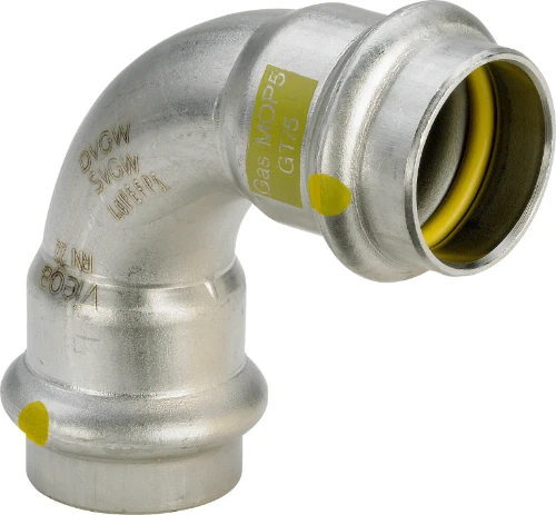 Viega 485818 Viega Sanpress Gas inox bocht 90° FF 28 x 28 mm