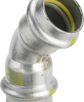 Viega 486143 Viega Sanpress Gas inox bocht 45° FF 22 x 22 mm