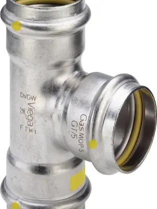 Viega 486518 Viega Sanpress Gas inox T-stuk FFF 28 x 28 x 28 mm