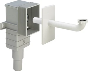Viega Universal PP inbouwsifon voor wastafel 5/4 x 40/50 mm - wit - in hoogte regelbaar - geschikt voor mindervalidewastafel 553760