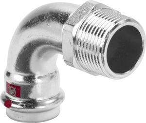 Viega Prestabo staal verzinkt overgangsbocht 90° MF 28 x 4/4 M 558444