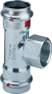 Viega Prestabo staal verzinkt verloop T-stuk met binnendraad FFF 42 x 1/2 F x 42 mm 558956