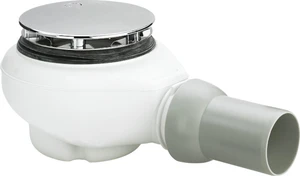 Viega 578916 Viega Tempoplex Plus douchesifon 90 mm - chroom - inclusief kleurset - afvoer horizontaal - inbouwhoogte 90 mm - hoog debiet