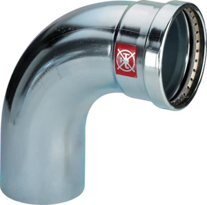 Viega Prestabo XL staal verzinkt inschuif bocht 90° MF 76,1 x 76,1 mm 597658