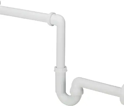 Viega 606220 Viega Universal PP enkele buissifon 5/4 x 32 mm - wit - ruimtebesparend
