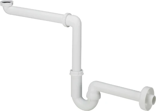 Viega Universal PP enkele buissifon 5/4 x 32 mm - wit - ruimtebesparend 606220